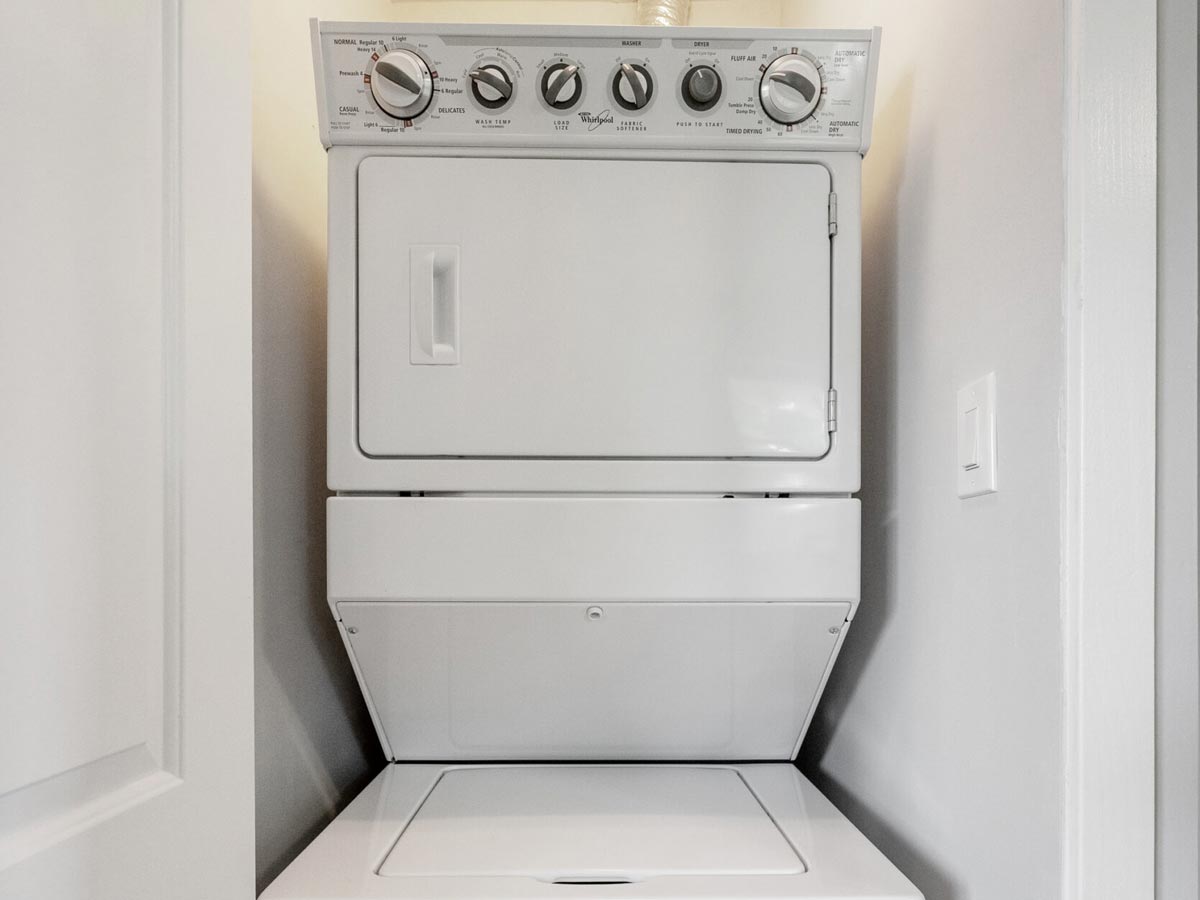 Rock Hill Apartments stacked washer and dryer